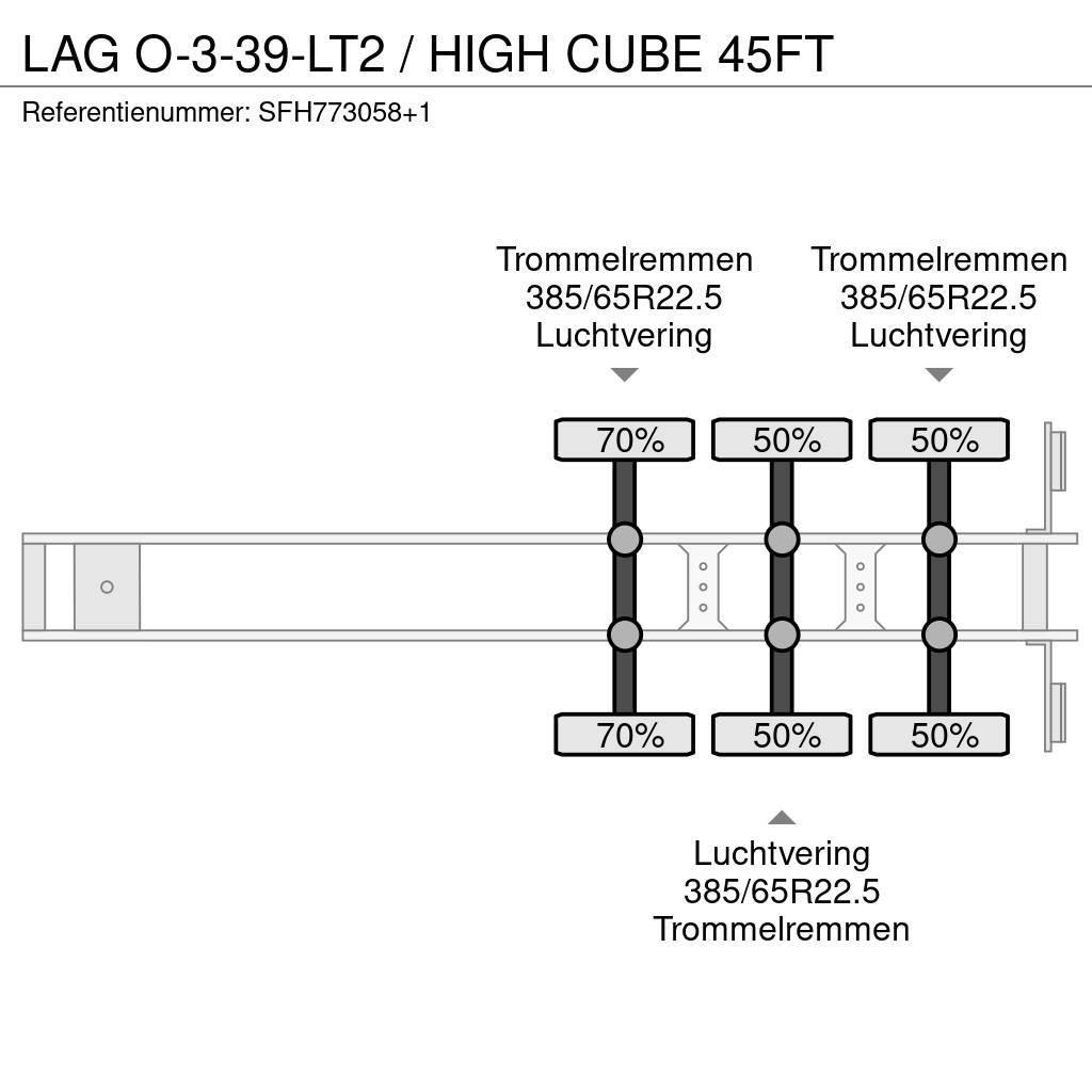 LAG O-3-39-LT2 / HIGH CUBE 45FT Konteyner yari çekiciler