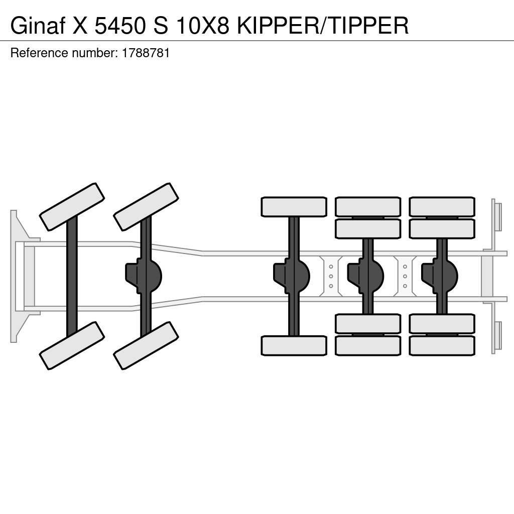 Ginaf X 5450 S 10X8 KIPPER/TIPPER Damperli kamyonlar