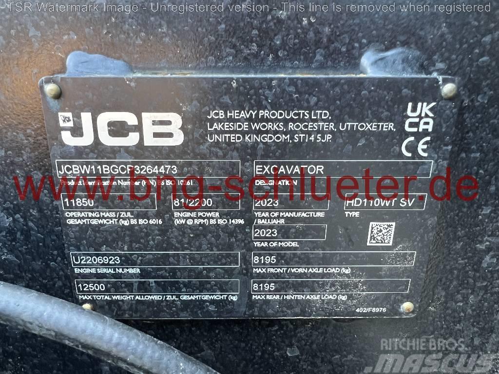 JCB Hydradig 110W BLACK -Demo- Lastik tekerli ekskavatörler