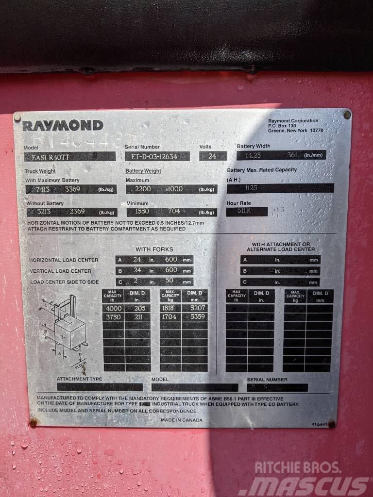 Raymond R40TT Elektrikli forkliftler