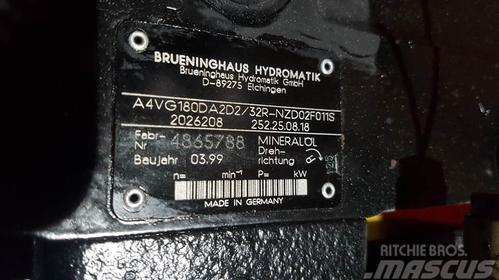 Brueninghaus Hydromatik A4VG180DA2D2/32R - Drive pump/Fahrpumpe/Rijpomp Hidrolik