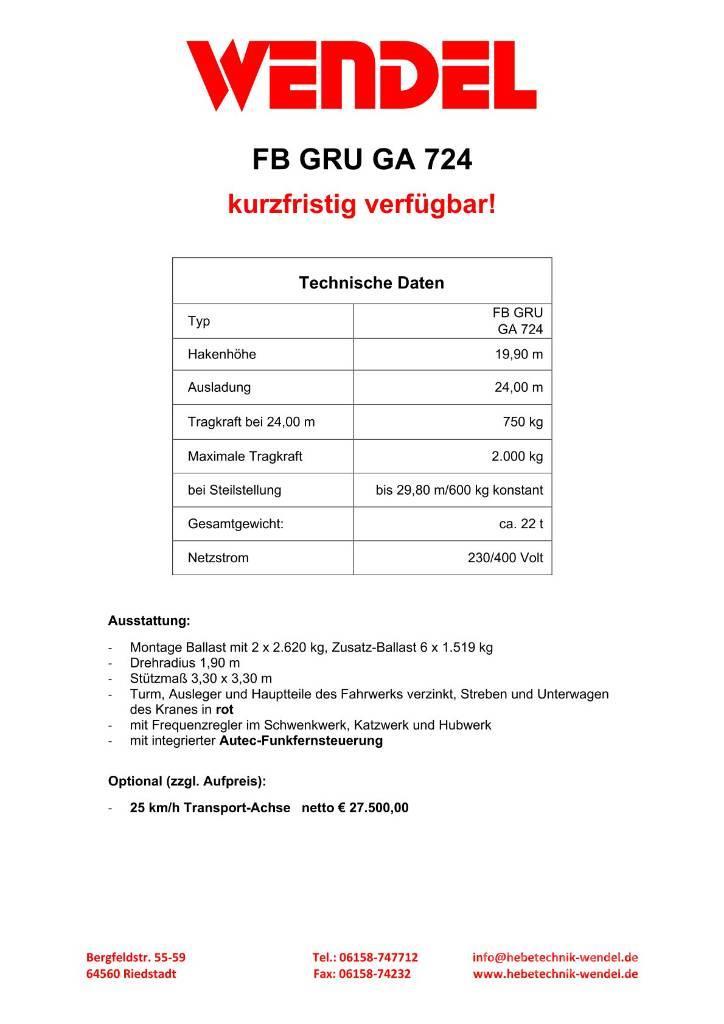 FB GRU GA 724 - Turmdrehkran - Baukran - Kran Kule vinçler