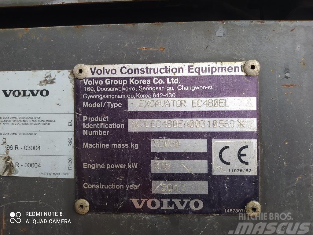 Volvo EC 480 E L ME Paletli ekskavatörler