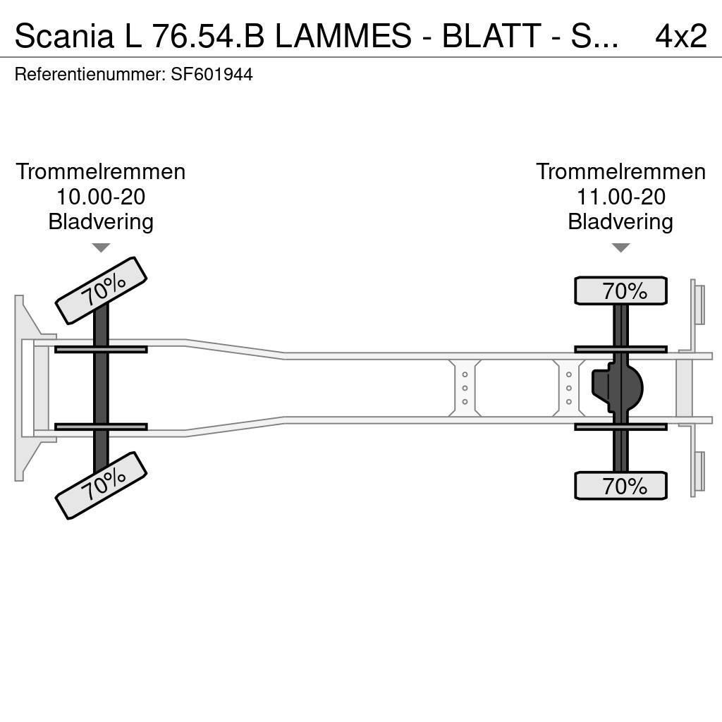 Scania L 76.54.B LAMMES - BLATT - SPRING Flatbed kamyonlar
