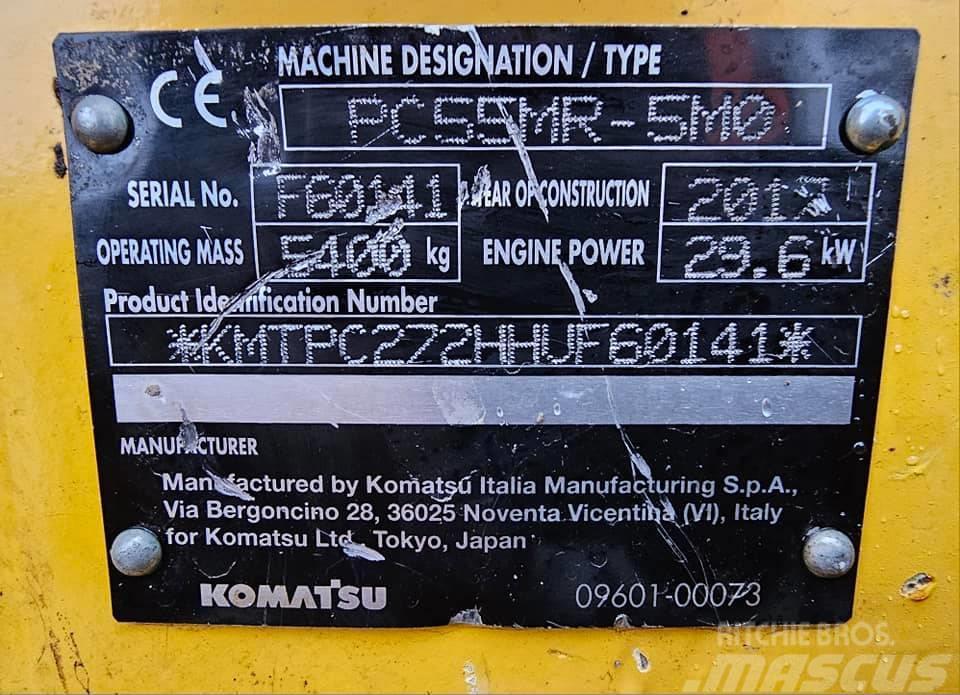 Komatsu PC55 MR-5M0 Mini ekskavatörler, 7 tona dek