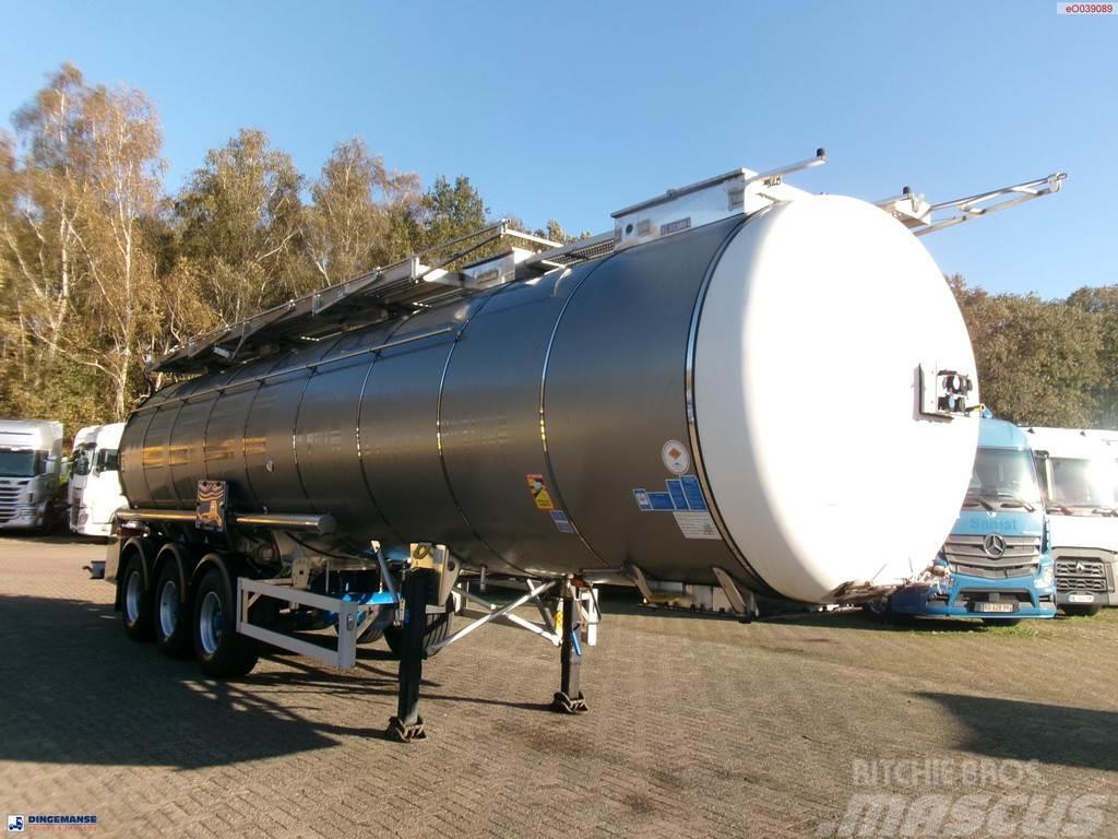 Feldbinder Chemical tank inox 37.5 m3 / 1 comp Tanker yari çekiciler
