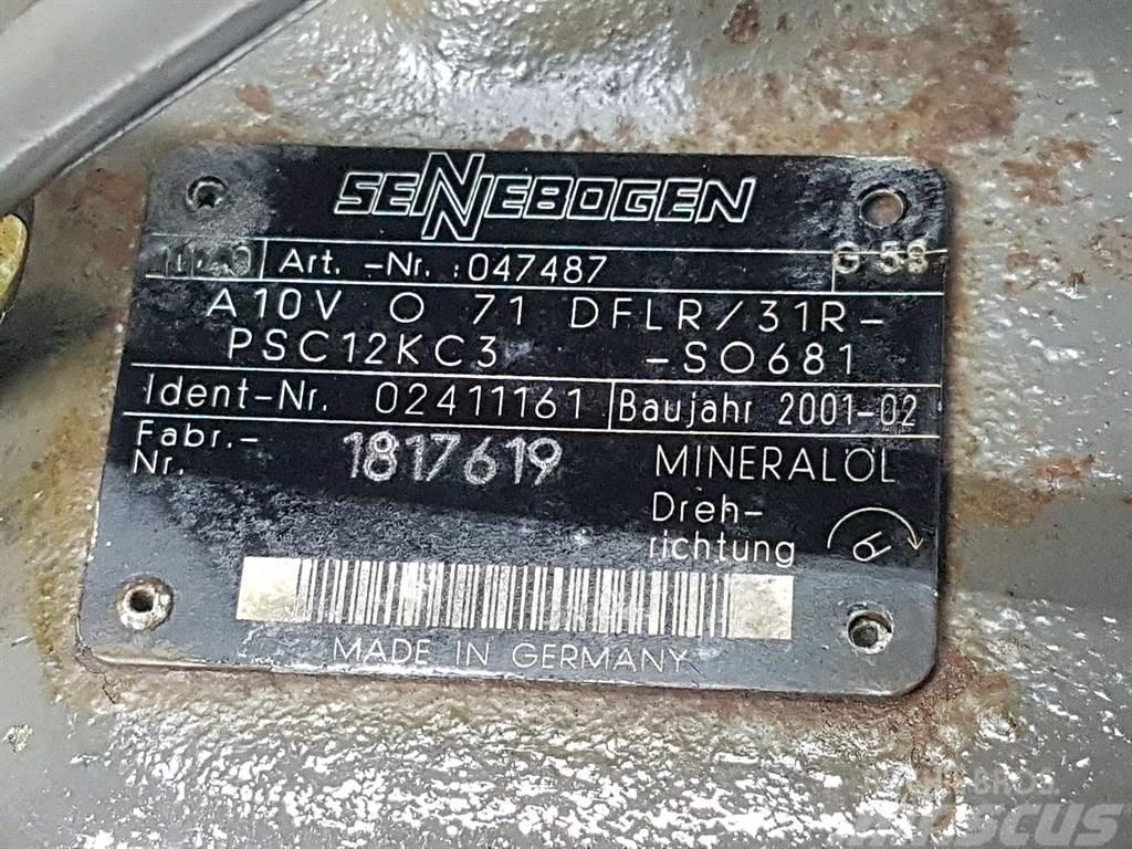 Sennebogen -Rexroth A10VO71DFLR/31R-Load sensing pump Hidrolik