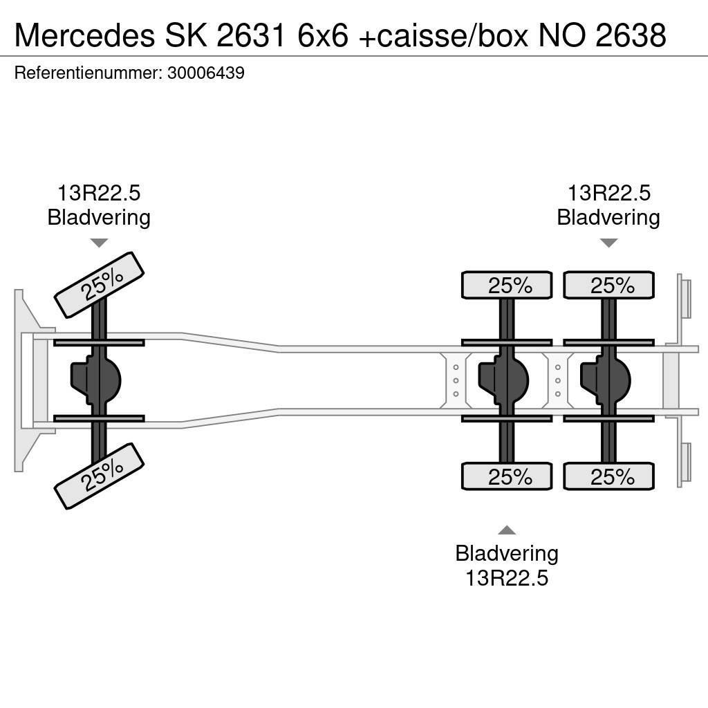 Mercedes-Benz SK 2631 6x6 +caisse/box NO 2638 Römorklar, konteyner