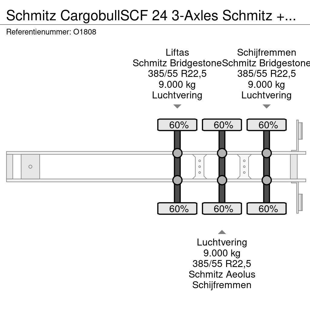 Schmitz Cargobull SCF 24 3-Axles Schmitz + GENSET - Lift-axle - Disc Konteyner yari çekiciler