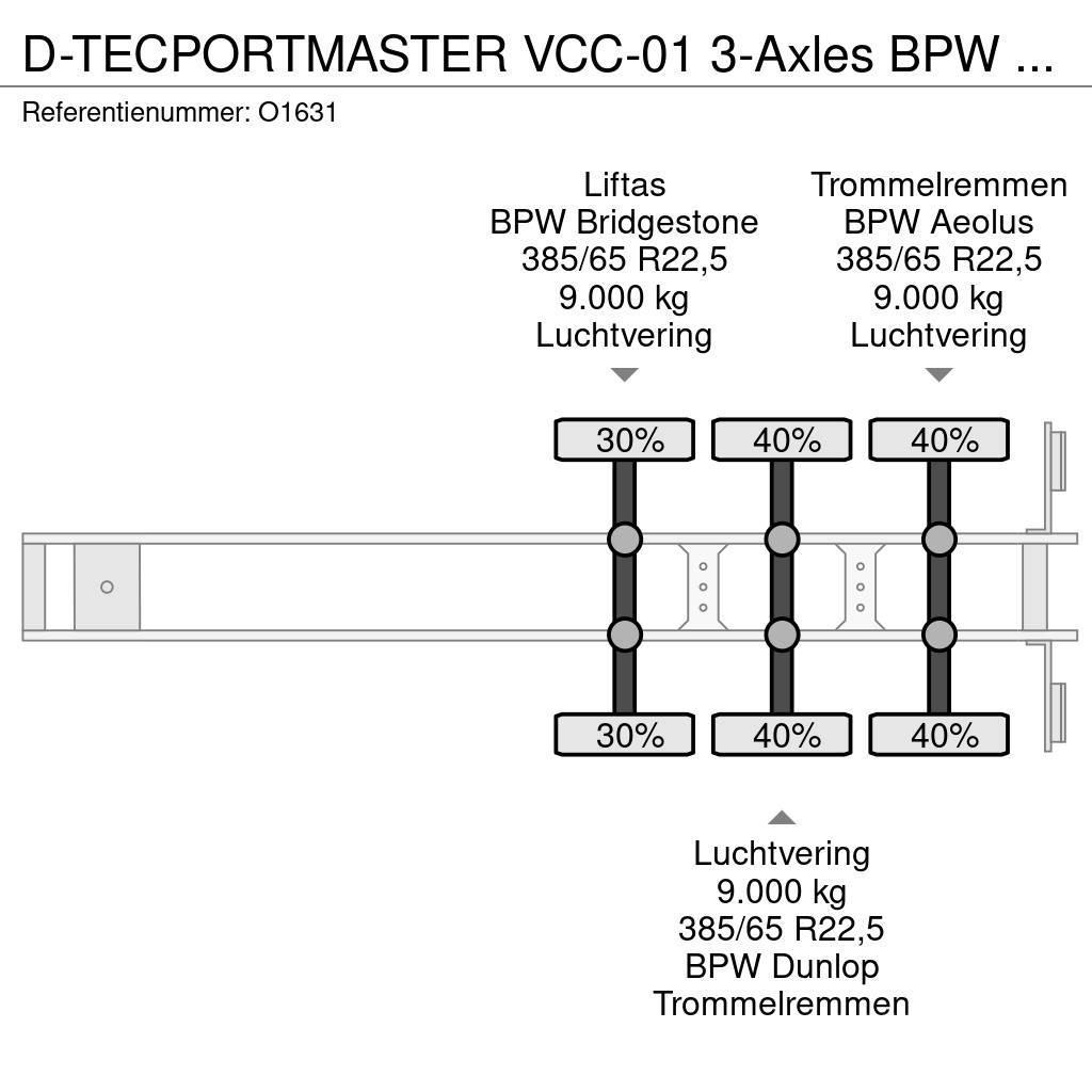 D-tec PORTMASTER VCC-01 3-Axles BPW - Drumbrakes - Lift- Konteyner yari çekiciler