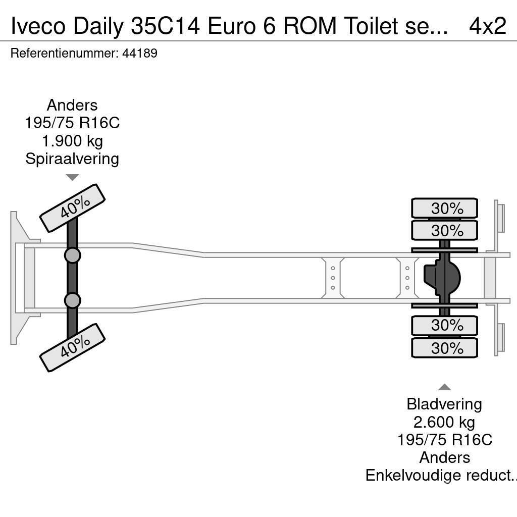 Iveco Daily 35C14 Euro 6 ROM Toilet servicewagen Vidanjörler
