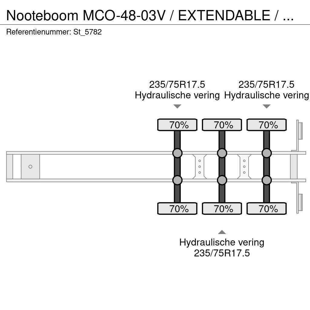 Nooteboom MCO-48-03V / EXTENDABLE / STEERING AXLES / Low loader yari çekiciler