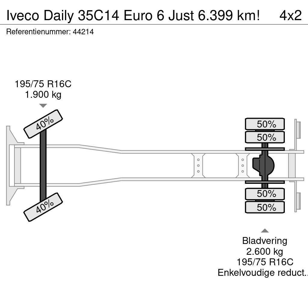 Iveco Daily 35C14 Euro 6 Just 6.399 km! Kapali kasa kamyonlar