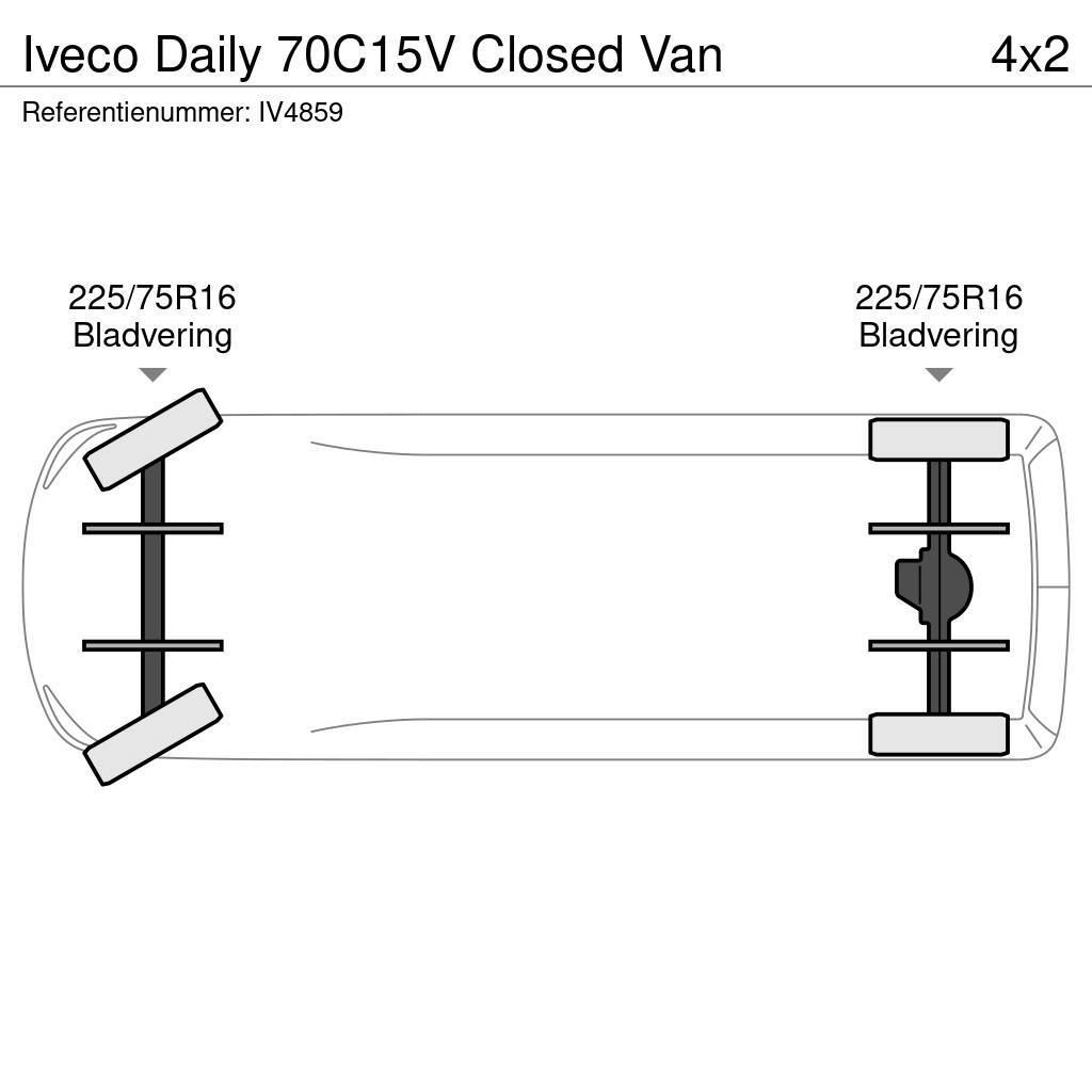 Iveco Daily 70C15V Closed Van Kapali kasa kamyonetler