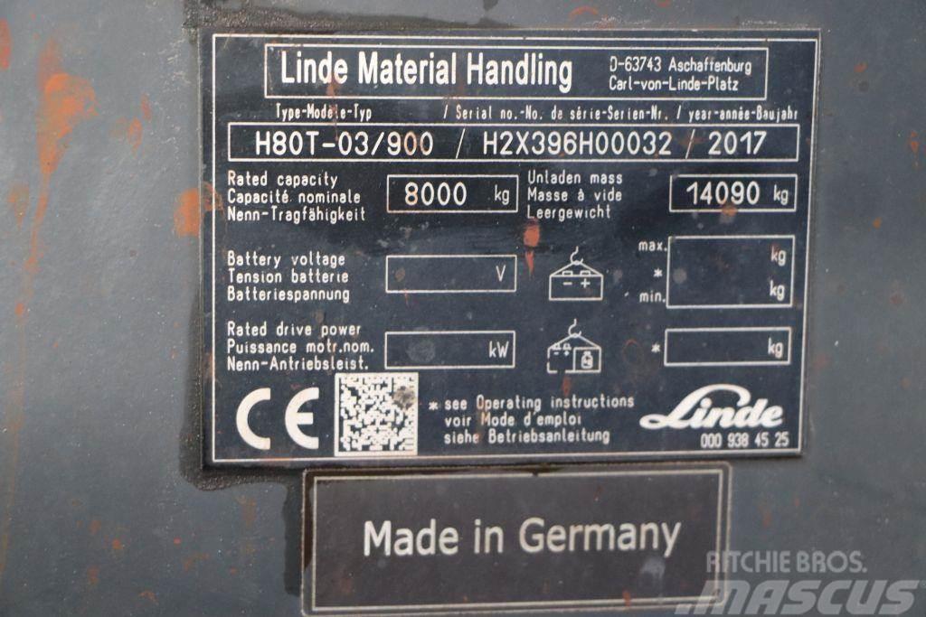Linde H80T-03/900 LPG'li forkliftler