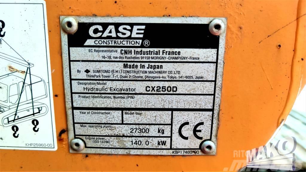 CASE CX 250 D Paletli ekskavatörler