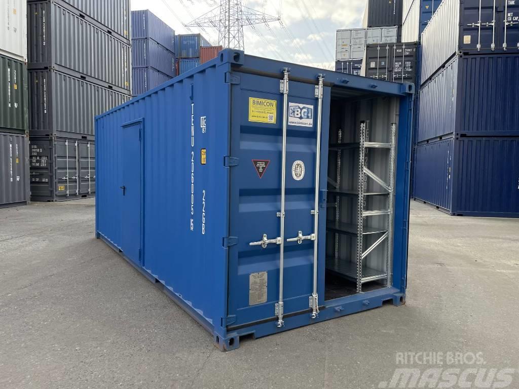  20' Lagercontainer mit Regalen, Licht, Seitentür Depolama konteynerleri