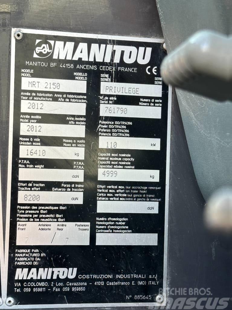 Manitou MRT 2150 Privilege Telescopic.hr Teleskopik yükleyiciler