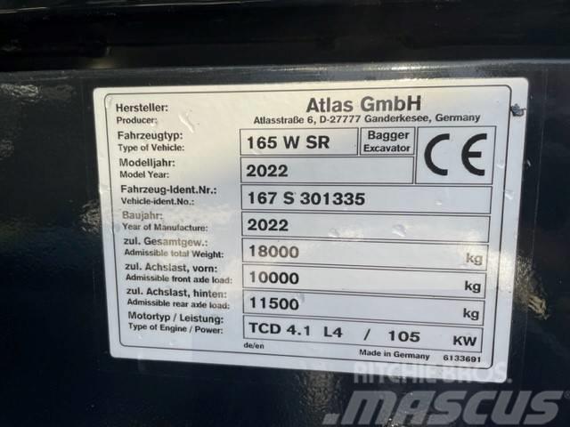Atlas Hjulgrävare 165 WSR Lastik tekerli ekskavatörler