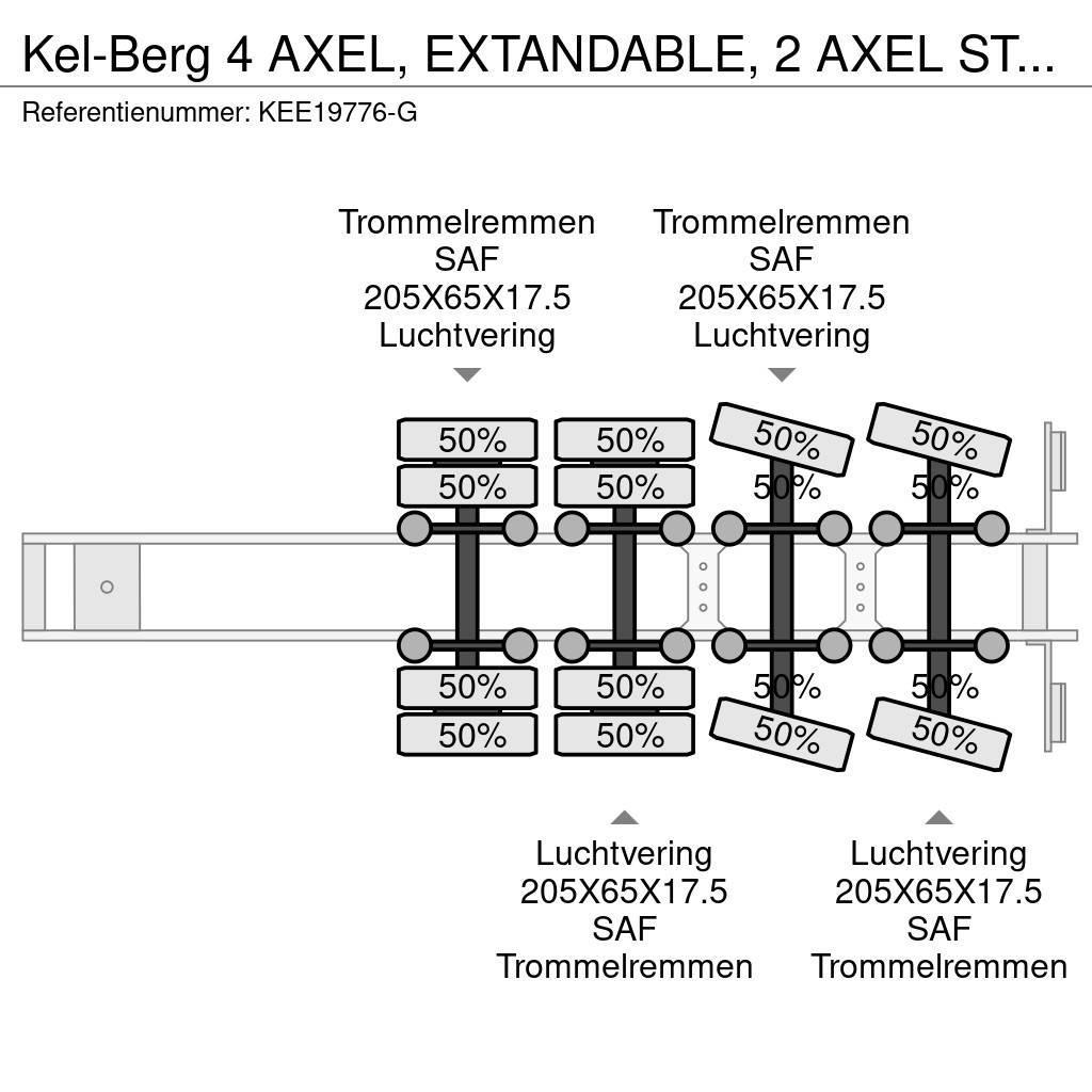 Kel-Berg 4 AXEL, EXTANDABLE, 2 AXEL STEERING Low loader yari çekiciler