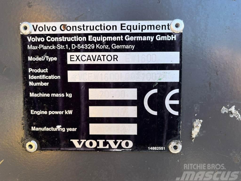 Volvo EW 160 D AC / CENTRAL LUBRICATION Lastik tekerli ekskavatörler