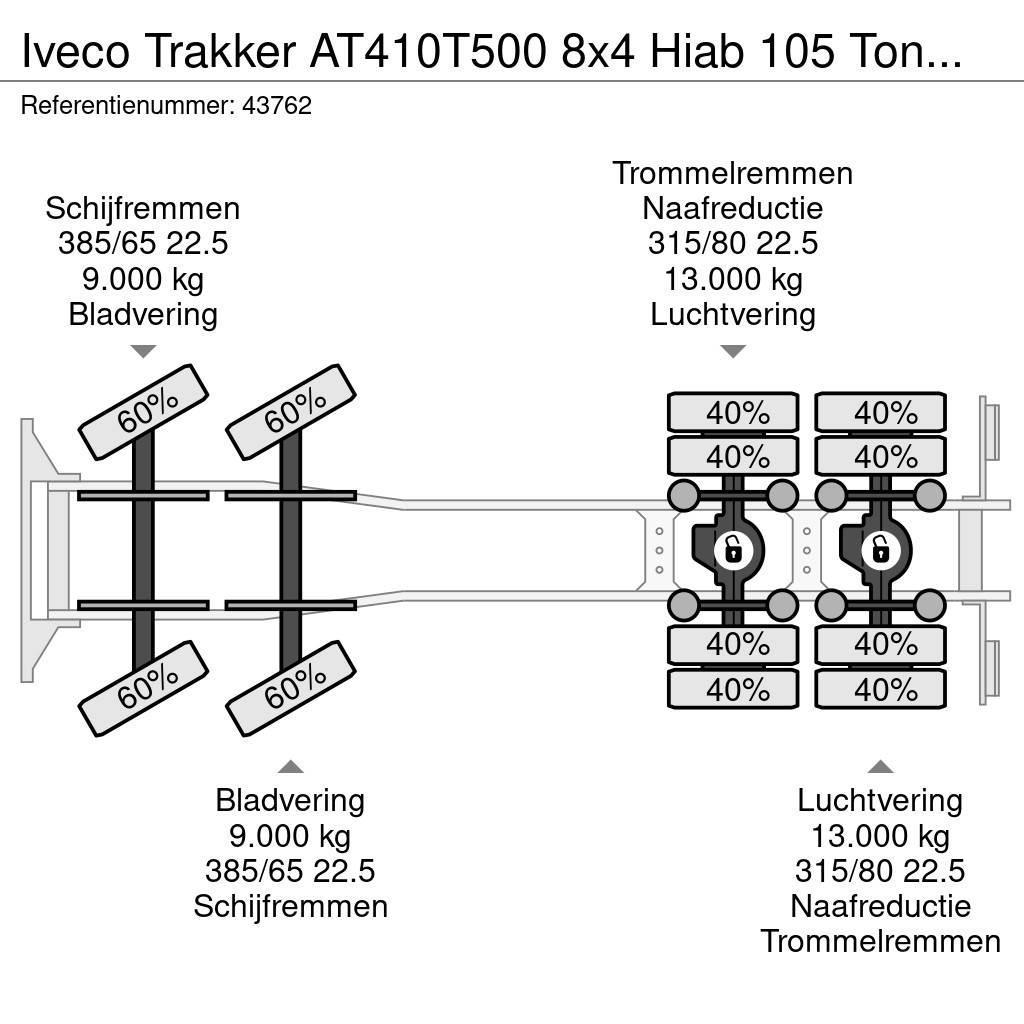 Iveco Trakker AT410T500 8x4 Hiab 105 Tonmeter laadkraan Yol-Arazi Tipi Vinçler (AT)