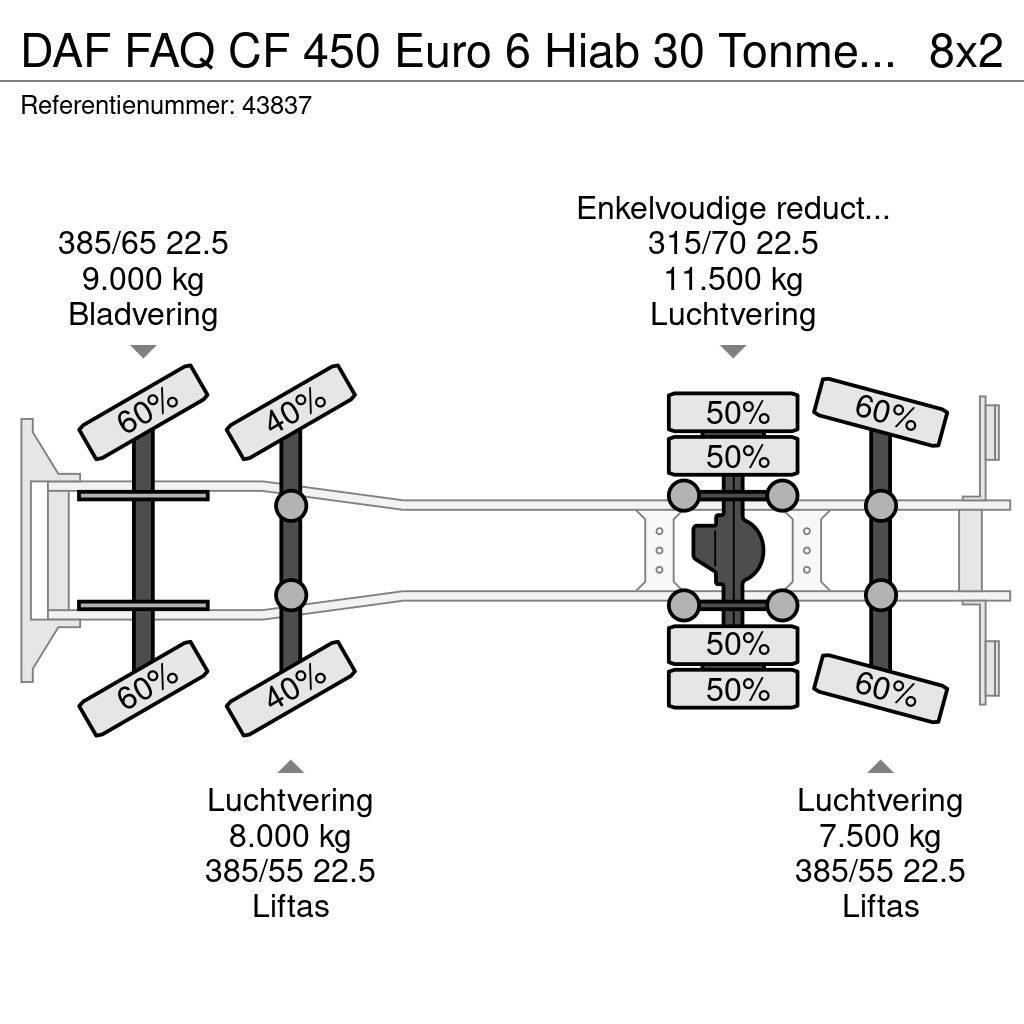 DAF FAQ CF 450 Euro 6 Hiab 30 Tonmeter laadkraan Yol-Arazi Tipi Vinçler (AT)