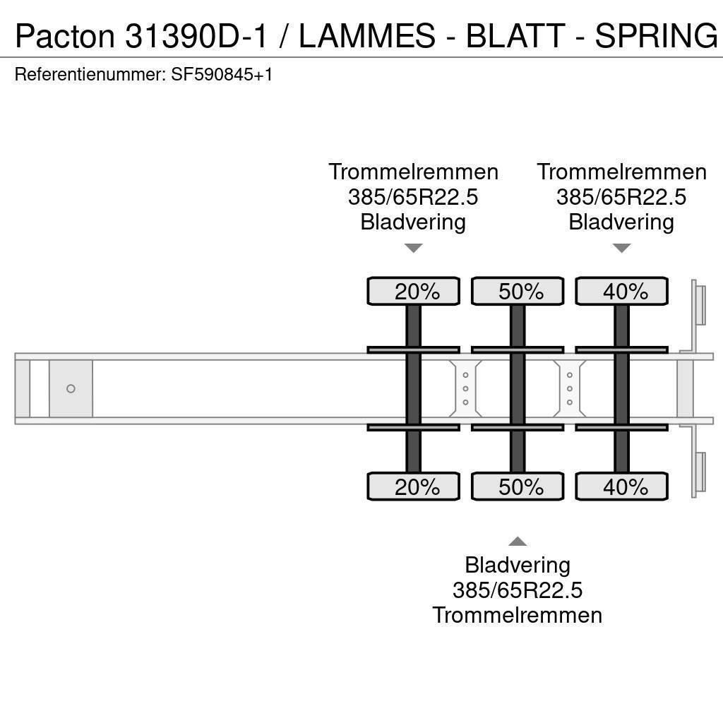 Pacton 31390D-1 / LAMMES - BLATT - SPRING Flatbed çekiciler