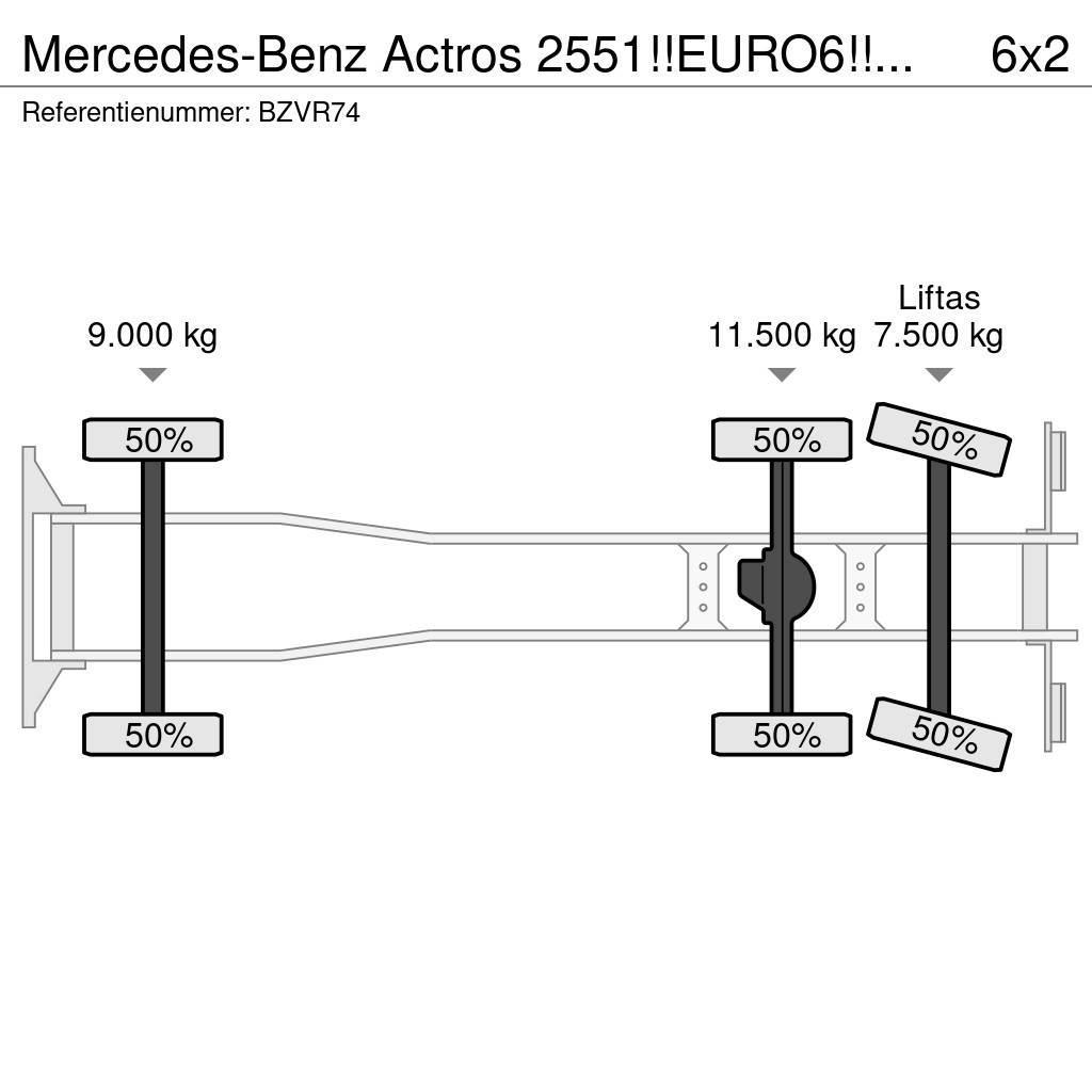 Mercedes-Benz Actros 2551!!EURO6!!HOOKLIFT/CONTAINER/FULL OPTION Vinçli kamyonlar