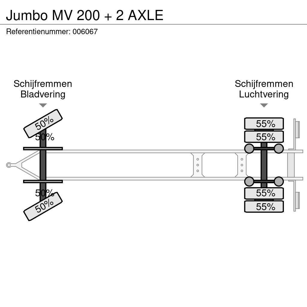 Jumbo MV 200 + 2 AXLE Kayar tenteli çekiciler