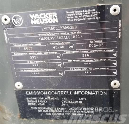 Wacker Neuson 6003 Paletli ekskavatörler