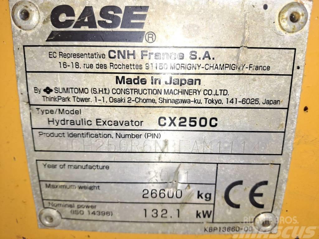 CASE CX 250 C Paletli ekskavatörler