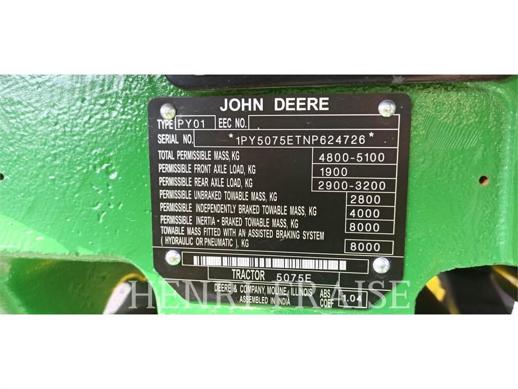 John Deere 5075E Traktörler