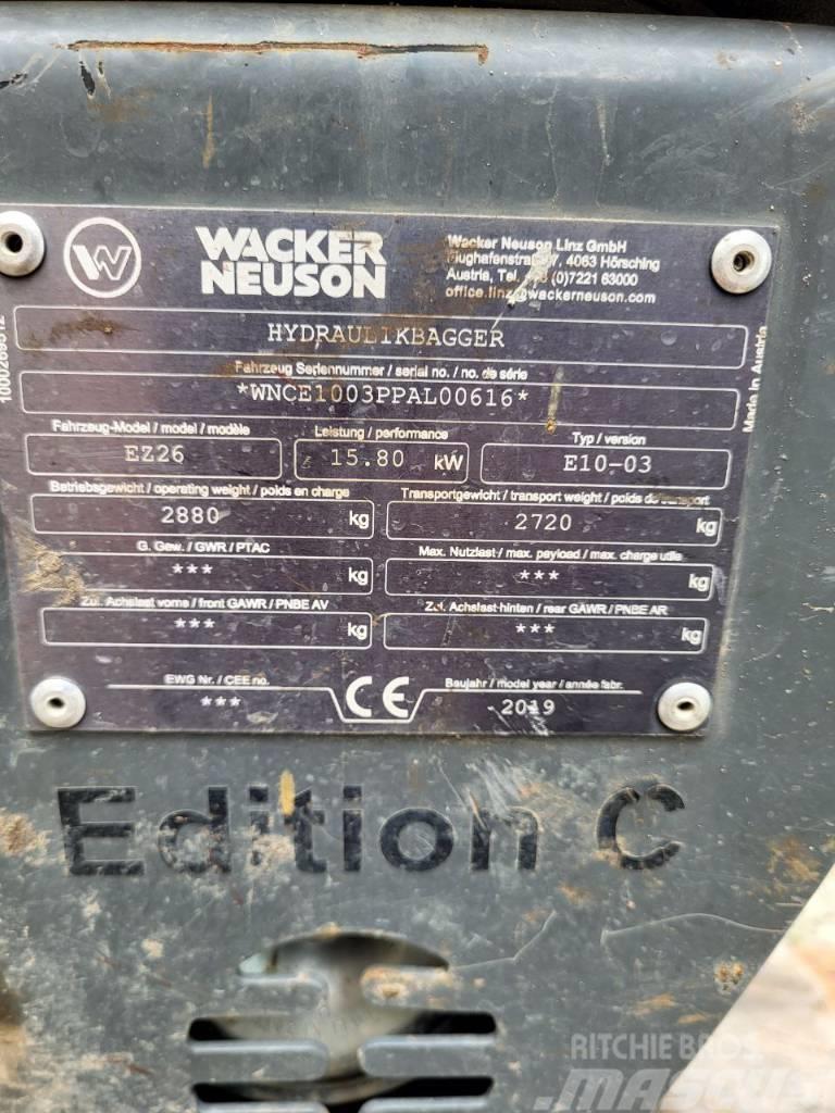 Wacker Neuson EZ 26 Mini ekskavatörler, 7 tona dek