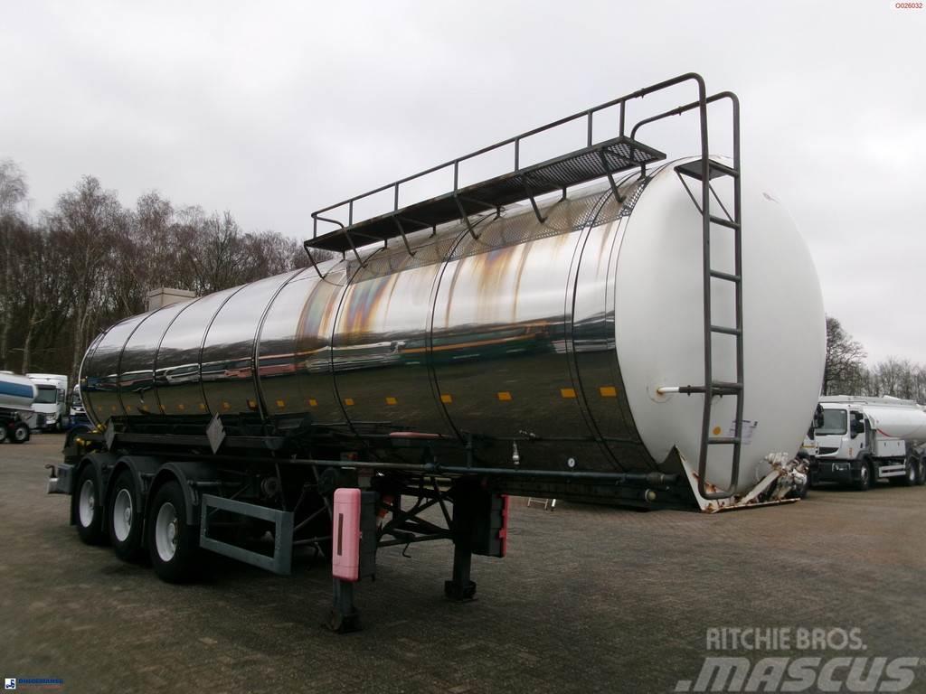 Metalovouga Bitumen / heavy oil tank inox 26.9 m3 / 1 comp Tanker yari çekiciler