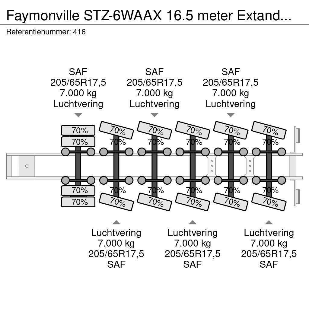 Faymonville STZ-6WAAX 16.5 meter Extandable Powersteering Germ Low loader yari çekiciler