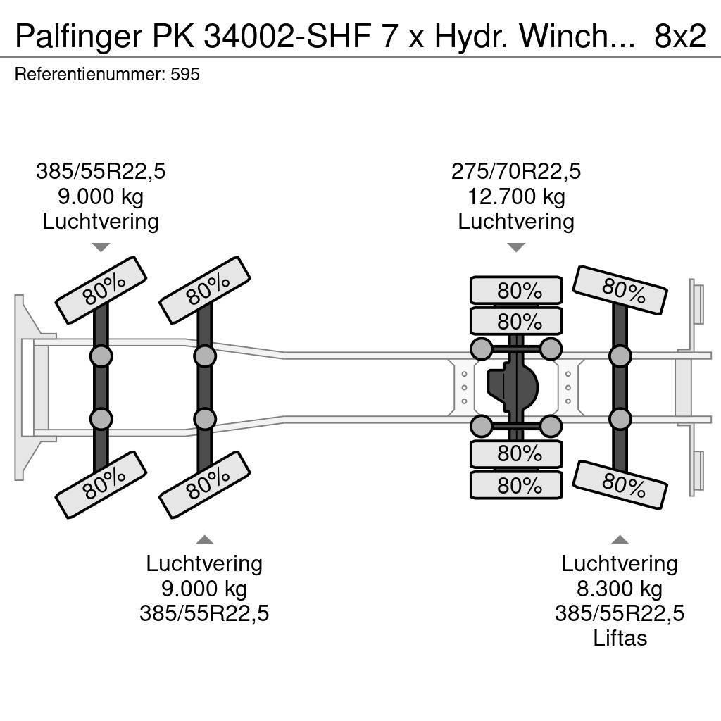 Palfinger PK 34002-SHF  7 x Hydr.  Winch  Scania R580 8x2  E Yol-Arazi Tipi Vinçler (AT)