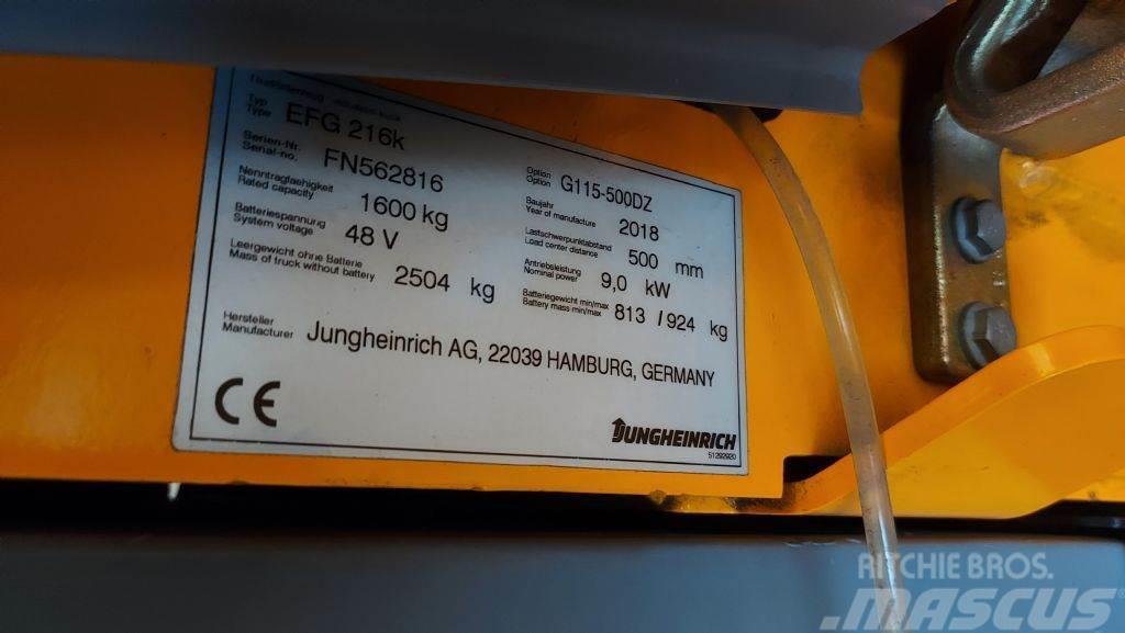 Jungheinrich EFG 216 K // SS // ZV // Duplex // HH 5000mm Elektrikli forkliftler