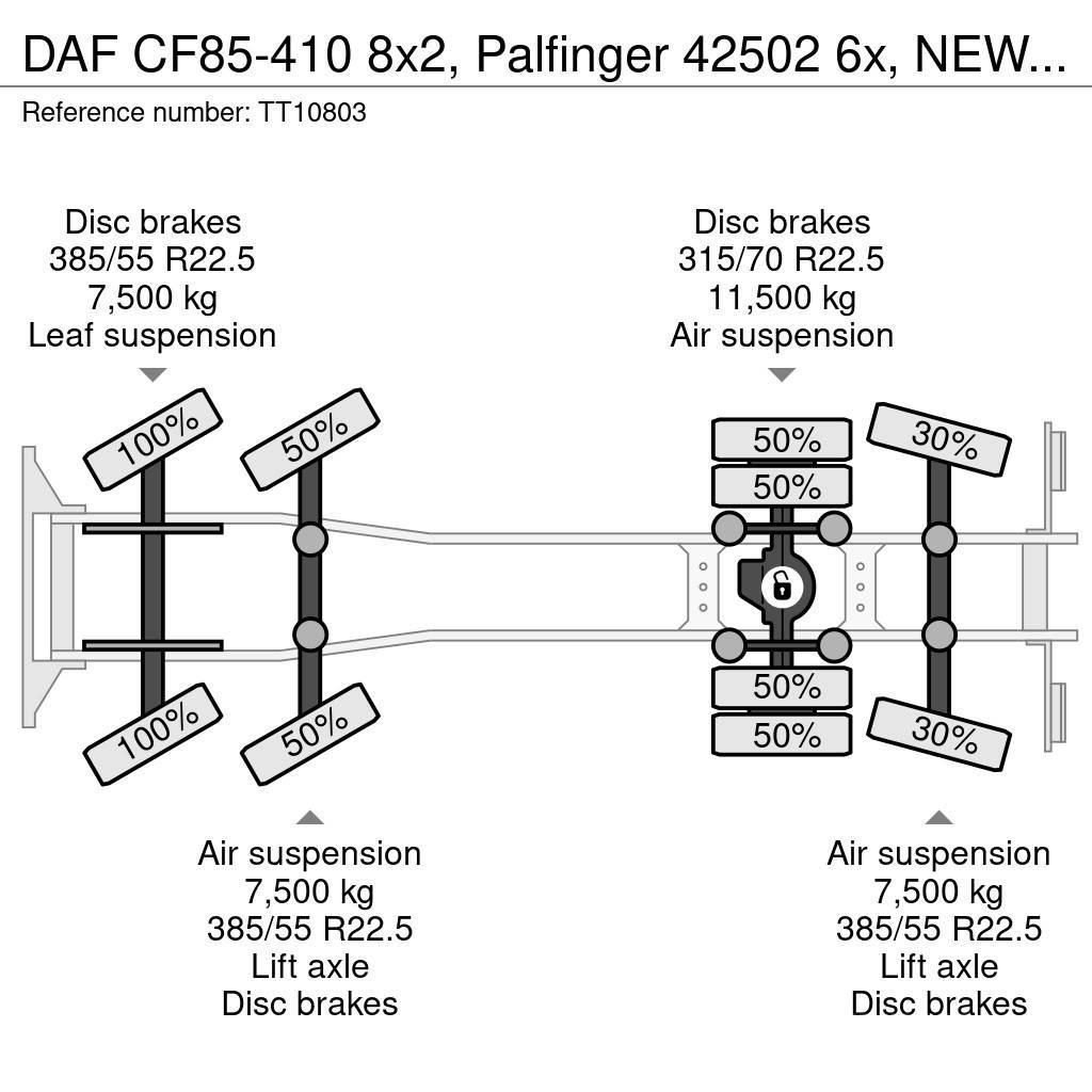 DAF CF85-410 8x2, Palfinger 42502 6x, NEW Engine Yol-Arazi Tipi Vinçler (AT)