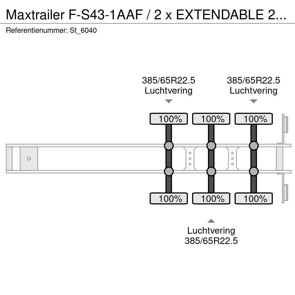 MAX Trailer F-S43-1AAF / 2 x EXTENDABLE 29.3 mtr / TE KOOP - T Diger yari çekiciler