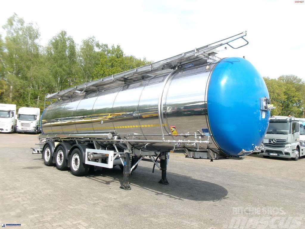 Feldbinder Chemical (non ADR) tank inox 34 m3 / 1 comp Tanker yari çekiciler