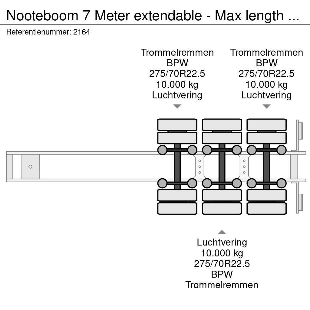 Nooteboom 7 Meter extendable - Max length 20 meter Flatbed çekiciler