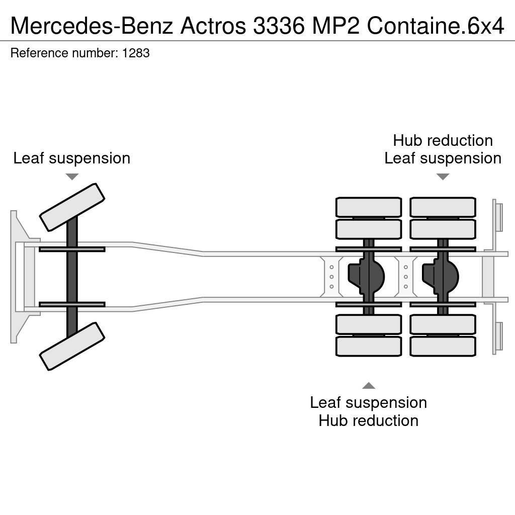 Mercedes-Benz Actros 3336 MP2 Container Kipper 6x4 New Tyres Bel Vinçli kamyonlar
