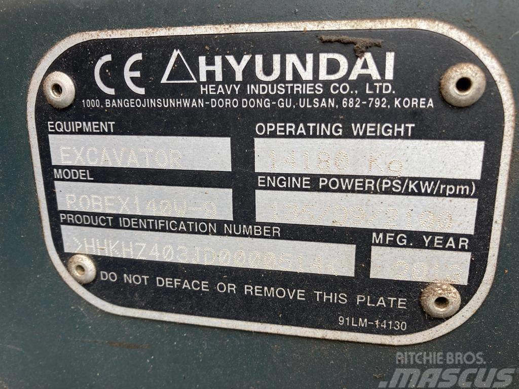 Hyundai Robex 140 W-9 Lastik tekerli ekskavatörler