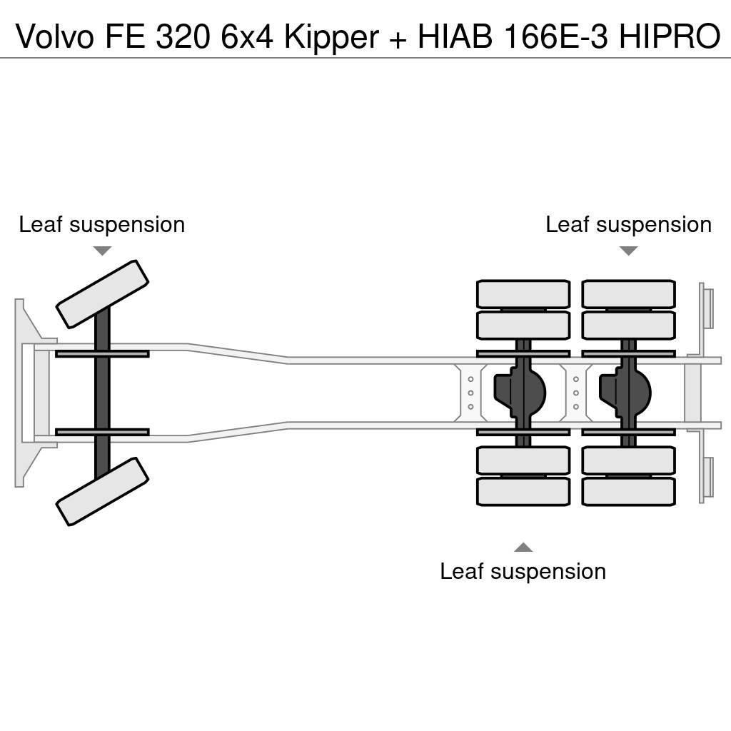 Volvo FE 320 6x4 Kipper + HIAB 166E-3 HIPRO Damperli kamyonlar