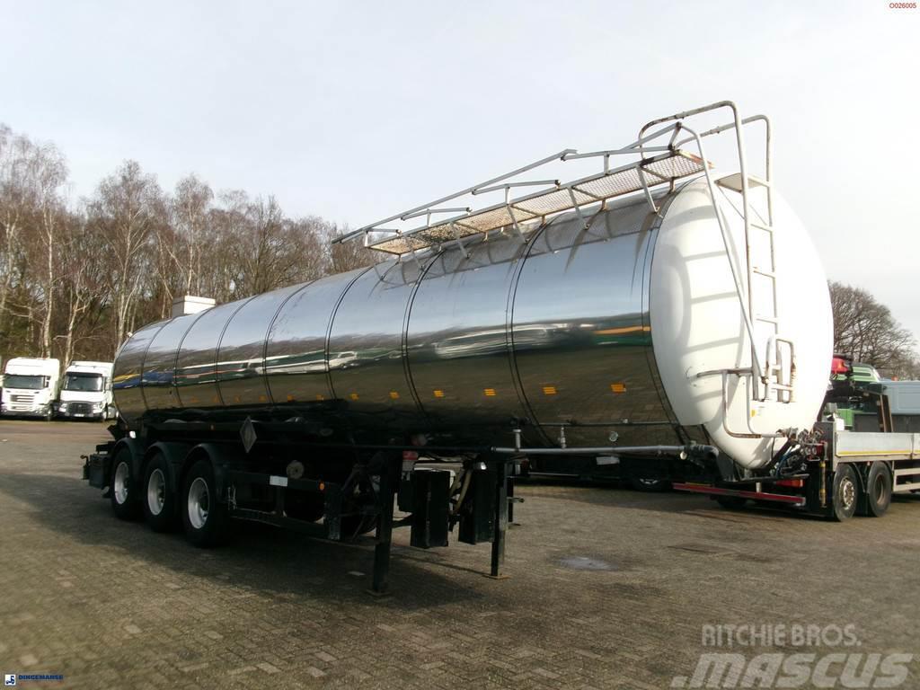 Metalovouga Bitumen / heavy oil tank inox 29 m3 / 1 comp Tanker yari çekiciler