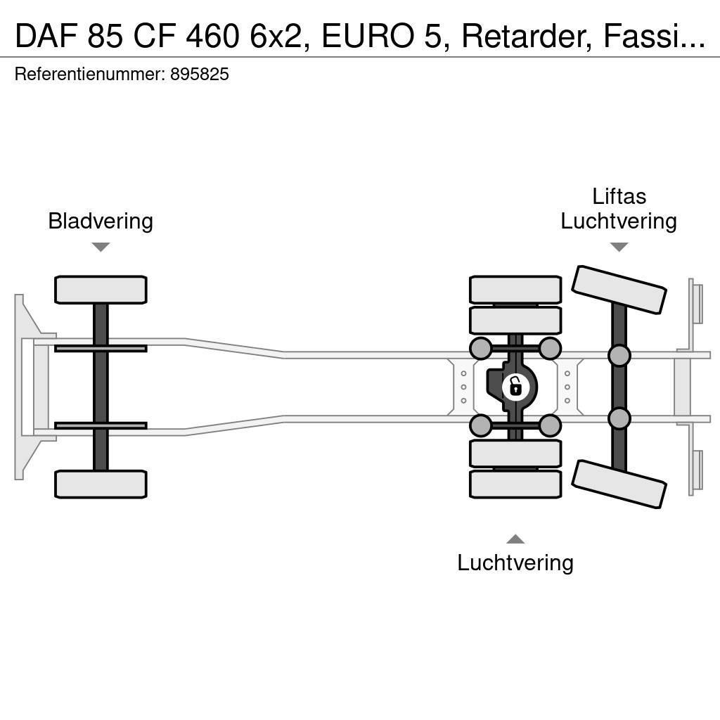 DAF 85 CF 460 6x2, EURO 5, Retarder, Fassi, Remote, Ma Flatbed kamyonlar