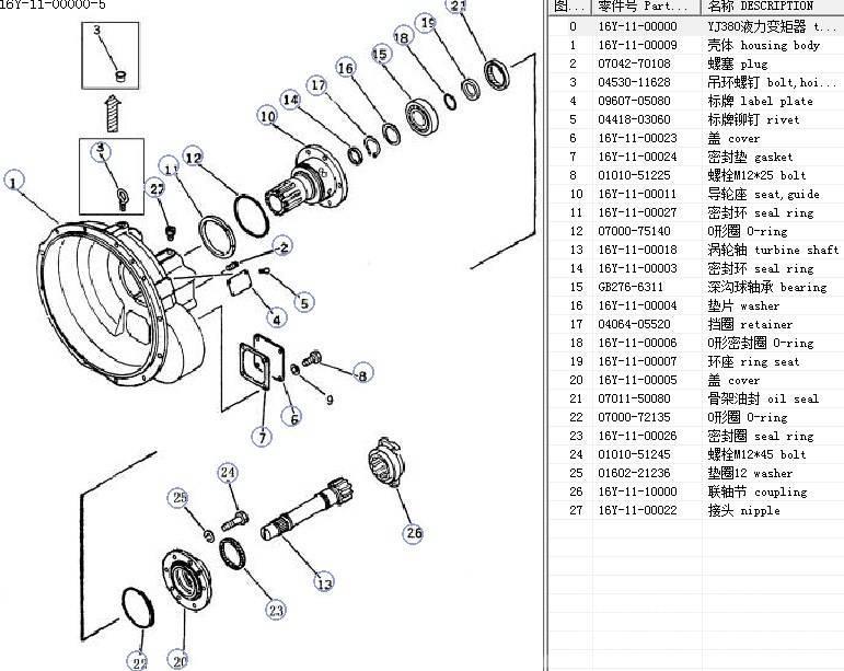 Shantui SD16 torque converter assy YJ380 16y-11-00000 Sanzuman