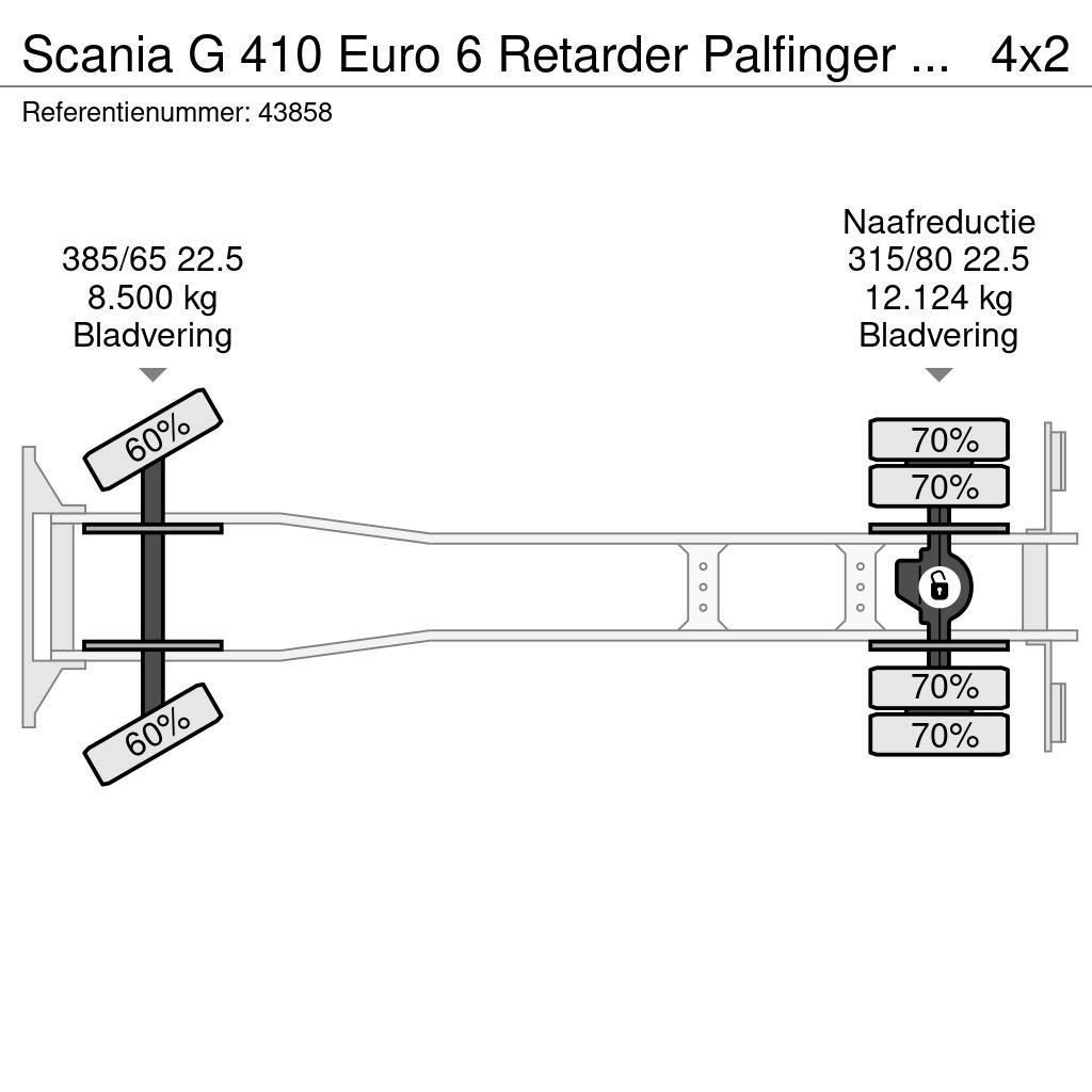 Scania G 410 Euro 6 Retarder Palfinger 15 Ton haakarmsyst Vinçli kamyonlar