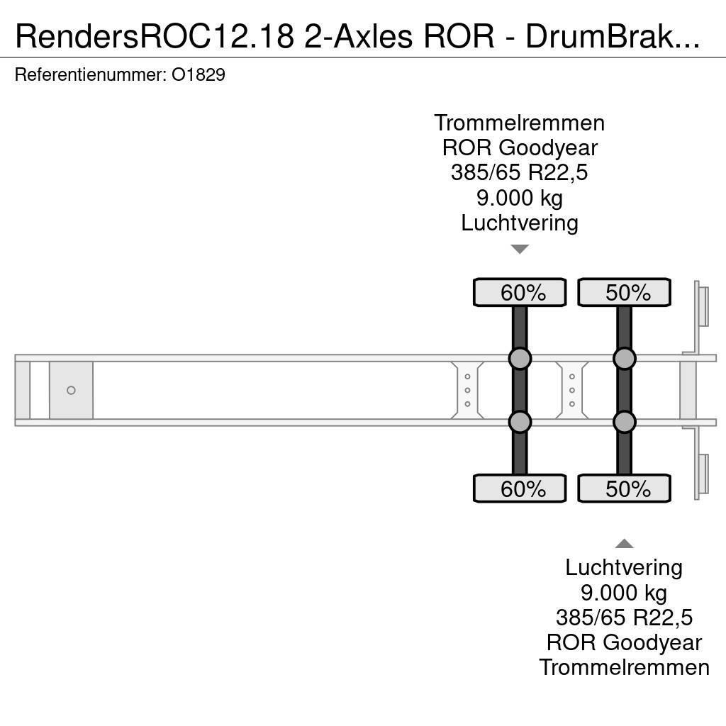 Renders ROC12.18 2-Axles ROR - DrumBrakes - 20FT Connectio Konteyner yari çekiciler